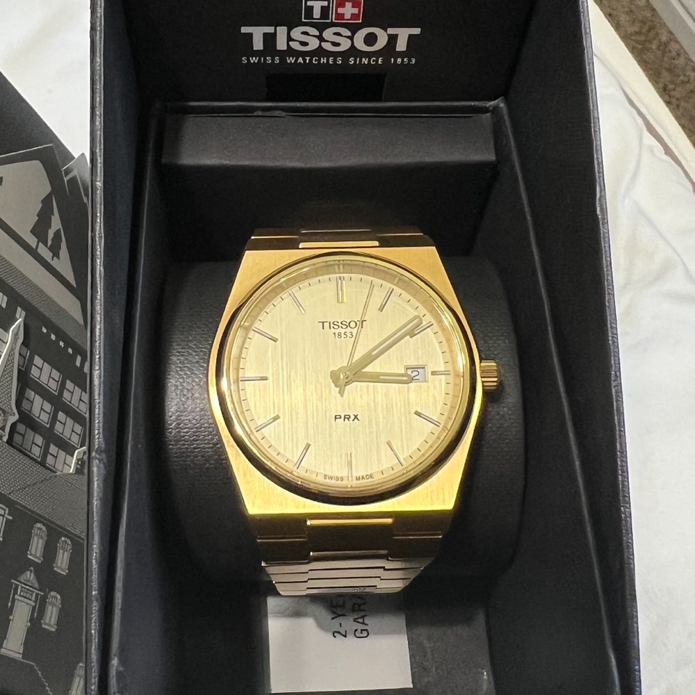 Flawless Tissot PRX Quartz Gold Watch 40mm